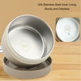 thumbnail image 4 of Round Metal Bento Boxes, Portable Double Layer Food Lunch Box Stainless Steel Hot Lunchbox Home Container Bowl for Student and Kids Office Work Home Picnic Use (Estilo aislado, café oscuro.), 4 of 9
