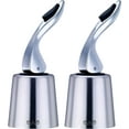 thumbnail image 1 of Tapón de vino para botellas de vino abiertas, protector de tapón de vino de acero inoxidable (Plata-2), 1 of 5