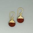 thumbnail image 2 of Gempires Red Jasper Pear Shaped Earrings, 14K Gold Plated Hooks, Women Fashion Earrings, 2 of 6