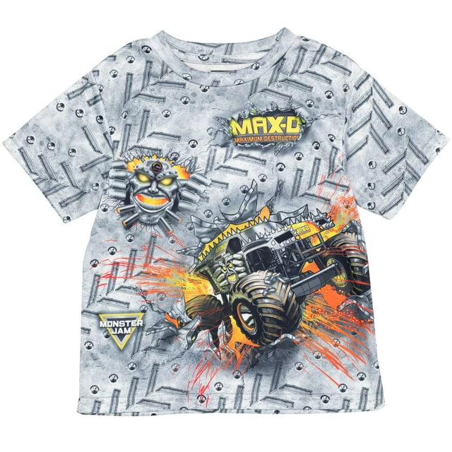 Camiseta Monster Jam Maximum Destruction Grave Digger 5T