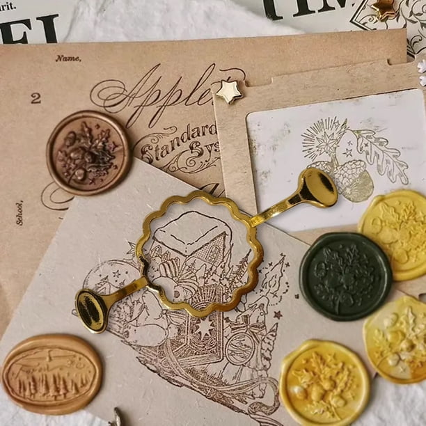 Sello moldes DIY mano cuenta sello anillo forma titular para tarjetas (Multiflora)