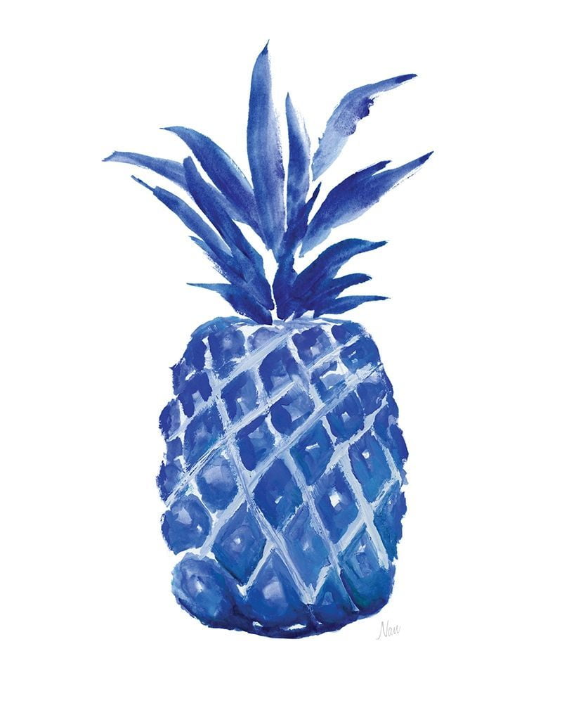 Indigo Pineapple Poster Print By Nan Walmart Com Walmart Com