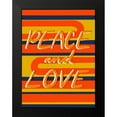 thumbnail image 2 of Prime, Marcus 12x14 Black Modern Framed Museum Art Print Titled - Peace And Love 1, 2 of 5