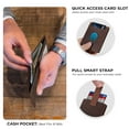 thumbnail image 3 of Serman Brands RFID Blocking Bifold | Slim Genuine Leather | Minimalist Front Pocket Wallets for Men | Texas Brown, 3 of 7