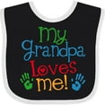thumbnail image 3 of Inktastic Grandpa Loves Me Boys or Girls Baby Bib, 3 of 4