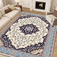 thumbnail image 4 of 1PC Persian Style Regional Carpet Partial Carpet, Lightweight Washable Easy-to-Tidy Carpet Mat Festival Gift, Suitable for Living Room, Bedroom, Dining Room, Office, Balcony, Room Accessones, 4 of 10