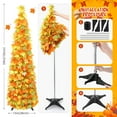 thumbnail image 4 of Ayieyill 5Ft Fall Tree Pop up Pencil Tree Collapsible Maple Tree for Indoor Outdoor Thanksgiving Decorations Autumn Harvest, 4 of 7