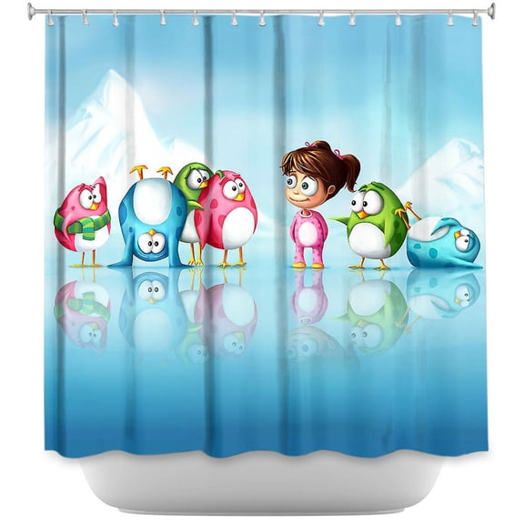 Shower Curtains - DiaNoche Designs - Im a Penguin Too!