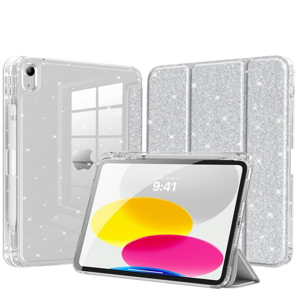 Funda para tableta MoKo iPad de 11 pulgadas, 11ª generación 2025, soporte para lápices, plateada