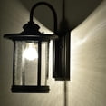 thumbnail image 4 of CHLOE Cole Transitional 1 Light Textured Black Outdoor Wall Sconce 16" Height, 4 of 11