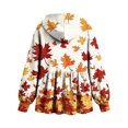 thumbnail image 7 of Xdegoge Womens Fall Pumpkin Print Hooded Sweatshirts Long Sleeve Babydoll Peplum Pullover Ruffle Hem Graphic Tops Casual Thanksgiving Clothes, 7 of 7
