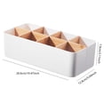 thumbnail image 6 of kojbhygd Creative Wooden Storage Box 6 Compartment Desktop Organizer Multipurpose Container Home Office Kitchen, 6 of 9