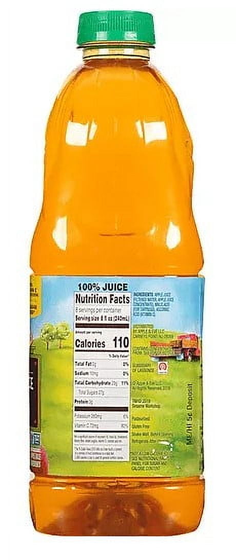 (2 pack) Apple & Eve Sesame Street Big Bird's 100% Apple Juice, 64 fl oz Bottle