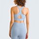 thumbnail image 4 of Sujetador deportivo de alto impacto con almohadillas extraíbles y espalda hueca azul para entrenamientos, talla XL, 4 of 8