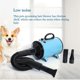 thumbnail image 5 of Methold CN Plug Pets Grooming Secador de pelo Reducción de ruido Fuerte potencia Secado rápido 2 engranajes Dispositivo de soplador de calor ajustable Suministros para perros Azul Methold PT003874-01, 5 of 6
