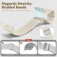 thumbnail image 2 of XiHAMA Braided Magnetic Bands Compatible with Samsung Galaxy Watch 8 Band 40mm 44mm/8 Classic 46 mm Women/Men,Elastic Nylon Fabric One Click No Gap Sport Strap, 2 of 8
