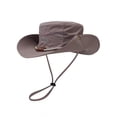 thumbnail image 2 of QSAWXQZ Men's Wide Brim Outdoor Hat Foldable Chin Strap Embroidered Sun Protection Bucket Hat Free Size, 2 of 5