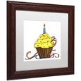 thumbnail image 2 of Trademark Fine Art "Birthday Cupcake" Canvas Art by Jennifer Nilsson, White Matte, Wood Frame, 2 of 4
