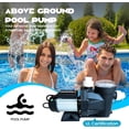 thumbnail image 4 of 1.5HP & 3.0HP Self-Priming Pool Pumps, 110V High-Flow (6160/9000 GPH) Single-Speed Pumps with Copper Motor, UL-Certified & IPX5 Waterproof for Inground/Above Ground Pools, Spas, Irrigation, 4 of 7