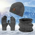 thumbnail image 2 of Hat for Women Mens Hats Hat Scarf And Glove Set Fashionable Outdoor Baby Warm Three Piece Set, 2 of 5
