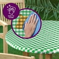 thumbnail image 5 of Sorfey Round Picnic Table Cover Checkered Fitted Tablecloth, Green 36" x 36", 5 of 6