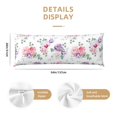 thumbnail image 3 of Saiise Rose Flower B Print Pillow Cover - Super Soft Microfiber 20x54 Body Pillow Case - Envelope Closure, Wrinkle, Stain Resistant Body Pillow Cover, 3 of 7