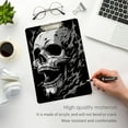 thumbnail image 5 of ALAZA Plastic Clipboard A4 Letter Size Decorative Clipboards for Students Women Men 9" x 12.5" Cool Funny Skull, 5 of 6