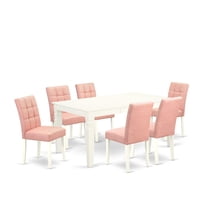 East West Furniture 7 Piece Kitchen Table Set