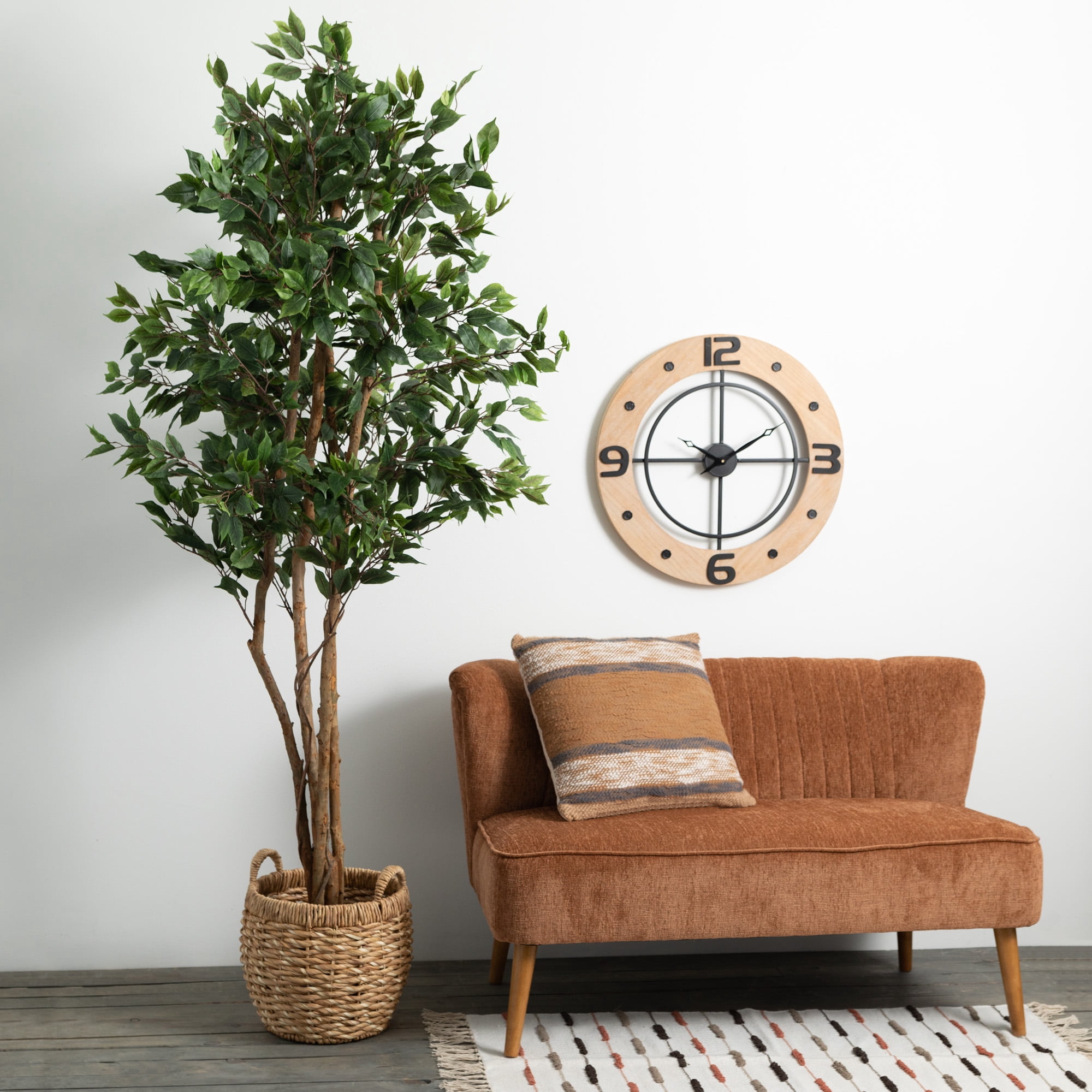 7'2"H Sullivans Oversized Potted Ficus Tree, Green