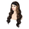 thumbnail image 5 of XIAQUJ Headband Wig Body Wave Long Wave Black Wig Black Female Headband Wig Wigs for Women B, 5 of 5