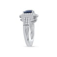 thumbnail image 4 of AFFY Cushion Cut Blue Sapphire & White Topaz Engagement Ring in 14k White Gold Over Sterling Silver (2.69 Cttw) Ring size-10, 4 of 6