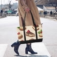 thumbnail image 4 of FORMRS Canvas Laptop Tote Bag for Women with 15.6" Computer Compartments Shoulder Handbag, Strawberry Cake, 4 of 7