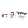 thumbnail image 5 of Capri Solid Oak Wood 6-Piece Extendable Leaf Dining Set, Dark Brown Red Oak, 5 of 9