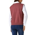 thumbnail image 3 of INSPIRE CHIC Women's Sweater Vest V Neck Sleeveless Uniform Classic Knitted Pullover Tops M Dark Red, 3 of 6