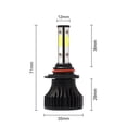 thumbnail image 2 of 4-side 9012 LED Headlight High/Low Beam 6000K Super Bright Bulbs Kit For Jeep Compass 2014-2016, 2 of 12