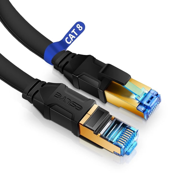 CAT 8 Ethernet Cable, High Speed Flat Internet Network LAN Cable Patch Cord for PS5,Xbox,Modem,Gaming Indoor