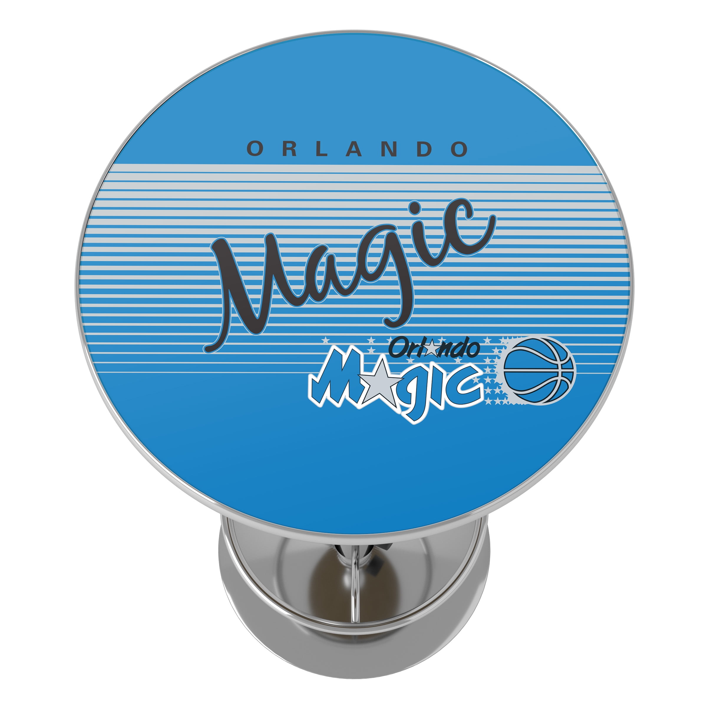 Orlando Magic Hardwood Classics Bar Table with Adjustable Footrest and Acrylic Top