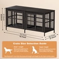 thumbnail image 2 of TIME RAY 78 Inch Dog Crate Furniture for Large Dog,Wood Dog Kennel Furniture Indoor with Removable Divider,Dog Cage Furniture as TV Stand,Black, 2 of 7