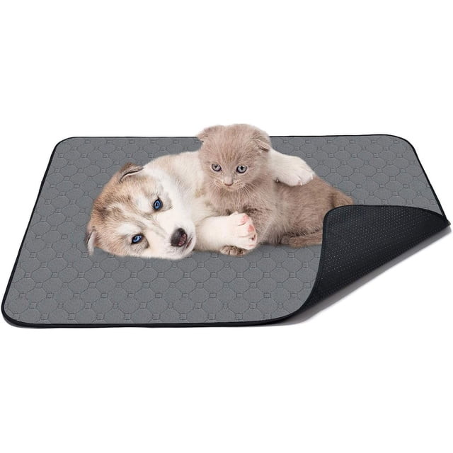 Estera para perros, 100 * 70 almohadillas para orinar, súper absorbentes, reutilizables, impermeables, esteras de entrenamiento para perros
