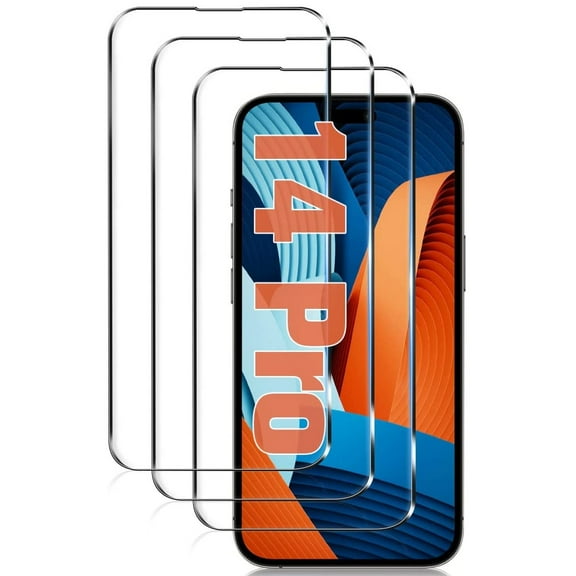 3-Pack HD Tempered Glass Screen Protector for iPhone 14 Pro