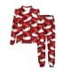 thumbnail image 2 of Conjuntos de blusas y camisas de cuello redondo y manga larga con estampado navideño para niños Camisa de manga larga con cuello redondo y cintura elástica Pantalones largos Conjunto de traje de casa, 2 of 6