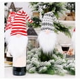 thumbnail image 2 of Paquete de 4 adornos para botellas de vino de gnomo sueco Tomte hechos a mano, decoraciones navideñas decorativas de Papá Noel escandinavo, decoración de mesa de comedor navideña, regalo de fiesta Sailing Electrónica, 2 of 5
