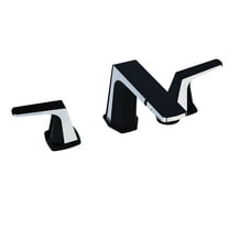 ANZZI 2-Handle 3-Hole 8 in. Widespread Bathroom Faucet With Pop-up Drain in Matte Black & Chrome