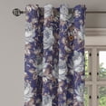 thumbnail image 3 of Ambesonne Floral Grommet Curtain, Vintage Romantic Roses Print, 50"x84", Dark Violet Marigold and Grey, 3 of 5