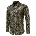 thumbnail image 1 of DPTALR Chemise Homme Décontractée Unie à Boutons, Manches, Imprimé Floral en Feuille, 1 of 9
