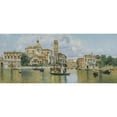thumbnail image 3 of Antonio María de Reyna Manescau 18x10 Black Modern Framed Museum Art Print Titled - San Geremia and the Palazzo Labia from the Grand Canal, 3 of 5