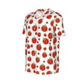 thumbnail image 2 of Rocae Hand Drawn Tomatoes for Breathable Men's Baseball T-Shirt Fashionable Casual Baseball Jersey, Moisture-wicking Sportswear Small, 2 of 9