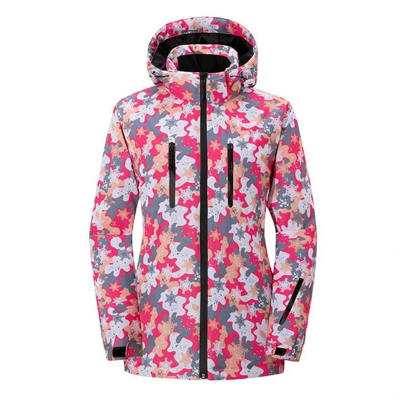 Winter sports warm ski suits for men and women Windproof and waterproof ski suits for women snowboard suits for men (shangyi-meihong,S)