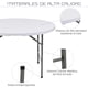 thumbnail image 5 of Mesa Plegable Jardin Exterior Portatil Redonda Color Blanco 122cm, 5 of 7