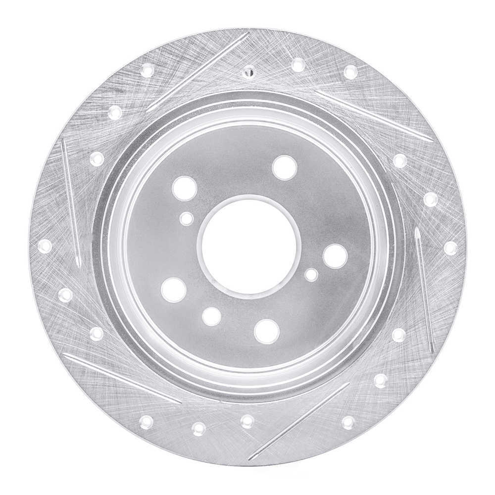 Dynamic Friction Company 631-76054R DFC Brake Rotor - Drilled And Slotted - Silver